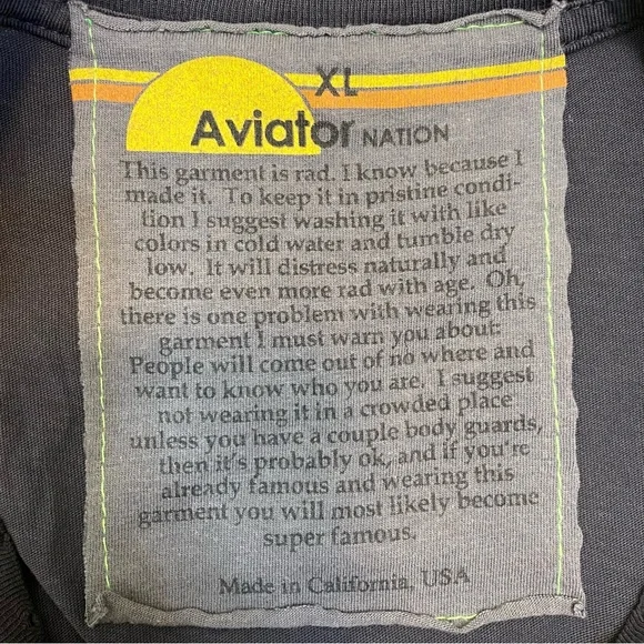 AVIATOR NATION gray California tee RARE - Picture 3 of 16